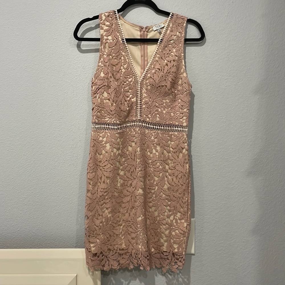 Tobi pink lace dress